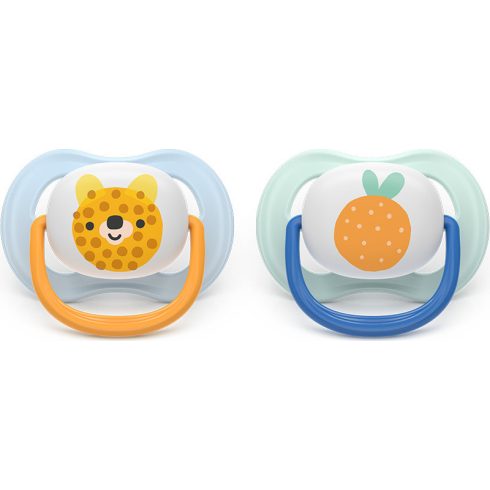 Avent SCF080/23 Ultra air happy játszócumi 0-6 hó - kék/zöld mintás