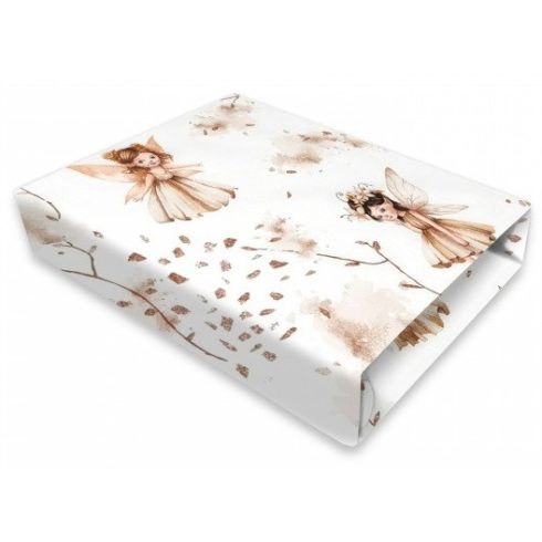 Baby Shop 60*120 cm pamut,gumis lepedő - Varázsló tündér bézs