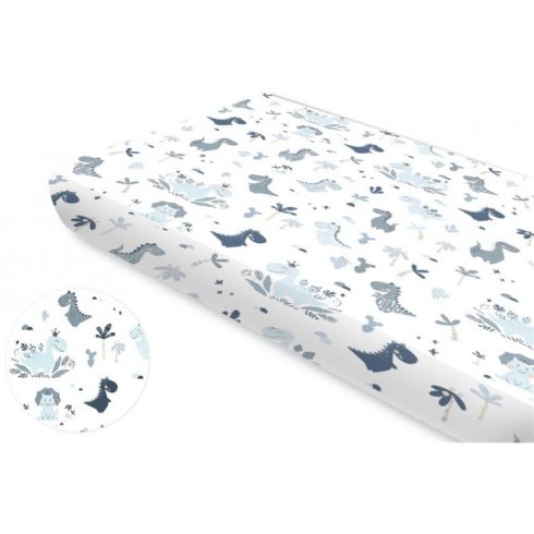 Baby Shop 60*120 cm pamut,gumis lepedő - Dinó 