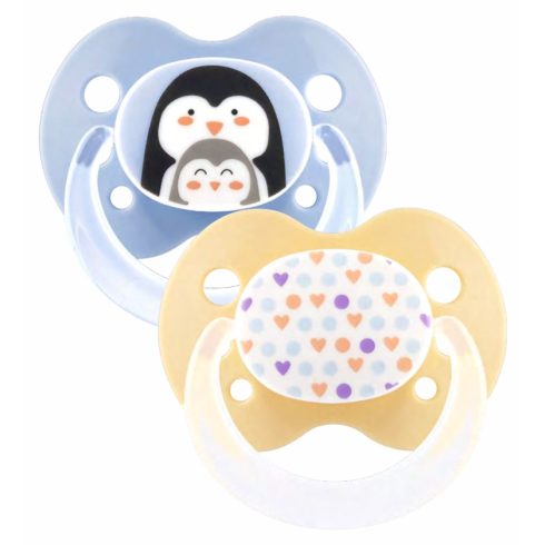 Baby-Nova szilikon fogszabályzós cumi 6-18 hó 2db/csom - pingivn/szívecske 