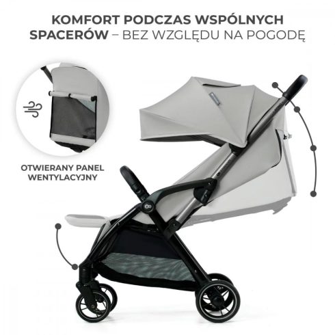 Kinderkraft APINO sport babakocsi 22 kg-ig - Dove grey 