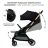 Kinderkraft APINO sport babakocsi 22 kg-ig - Raven Black 