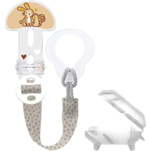 Mam Clip-it Cover cumitartó csipesz - bézs nyuszi/mókus 