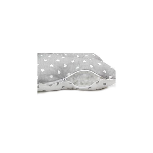 Scamp laposfejűség elleni párna - Little Heart White Gray