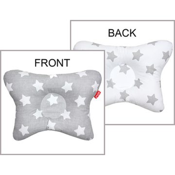 Scamp laposfejűség elleni párna - Grey White Round Stars