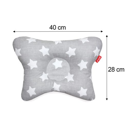 Scamp laposfejűség elleni párna - Grey White Round Stars