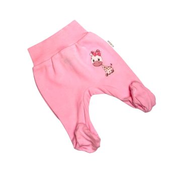 Babastar pamut pocaknadrág (62) Rózsaszín Zsiráf Lány 