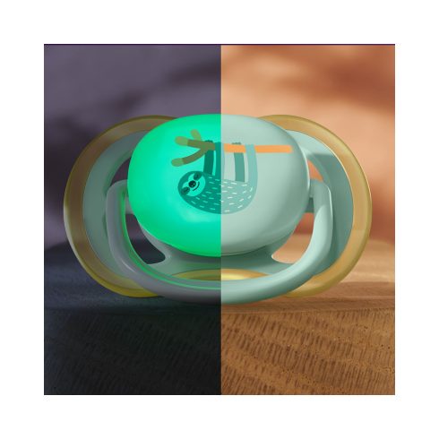 Philips AVENT SCF376/24  Ultra air Nighttime játszócumi 0-6 hó - lajhár/tigris , 2db