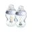   Tommee Tippee Natural Start 2*260ml cumisüveg 0+ - kék (béka&kacsa mintával)