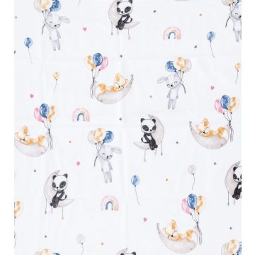 Flanel mintás pelenka 60x80 cm - lufis állatok