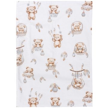 Flanel mintás pelenka 60x80 cm - Lámpás maci