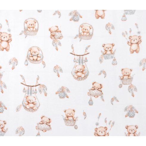 Flanel mintás pelenka 60x80 cm - Lámpás maci