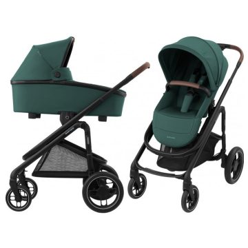   Maxi-Cosi Plaza+ babakocsi mózeskosárral
0- 22 kg, 0-4 év - Essential Green
