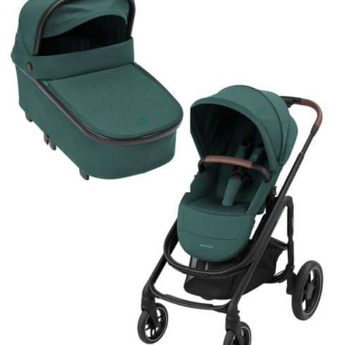 Maxi-Cosi Plaza+ babakocsi mózeskosárral
0- 22 kg, 0-4 év - Essential Green