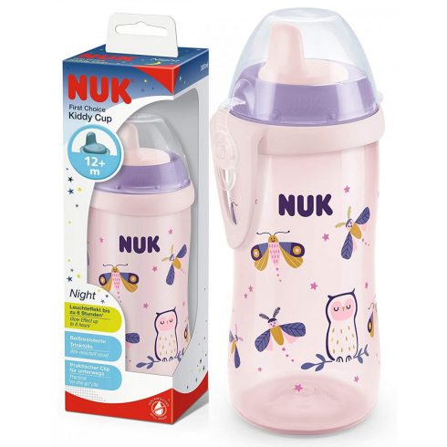 Nuk First Choice Kiddy Cup Night, 300ml, rózsaszín