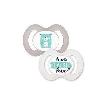   Baby-Nova nyugtató szilikon cumi szimmetrikus 18+hó 2db/csom. - LAUGH