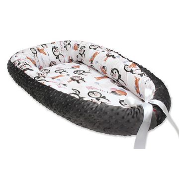 Scamp Minky-vászon babafészek - Penguin Pink