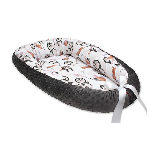 Scamp Minky-vászon babafészek - Penguin Pink