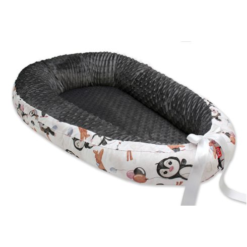 Scamp Minky-vászon babafészek - Penguin Pink