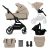 Kinderkraft YOXI  3in1 multifunkciós babakocsi - Sand Beige