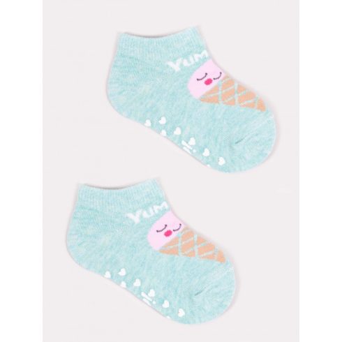 Pamut boka ABS zokni (23-26) - yumy zöld