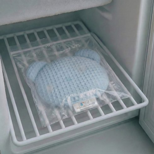 Bocioland cseresznyemag párna 14x14 cm - kék maci