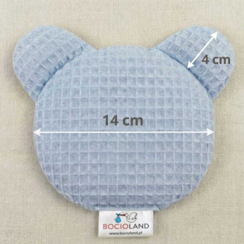 Bocioland cseresznyemag párna 14x14 cm - kék maci