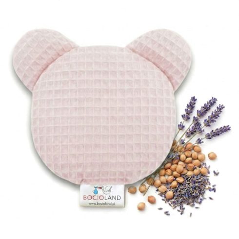 Bocioland cseresznyemag párna 14x14 cm - rózsaszín maci