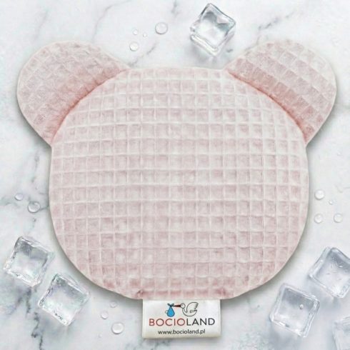 Bocioland cseresznyemag párna 14x14 cm - rózsaszín maci