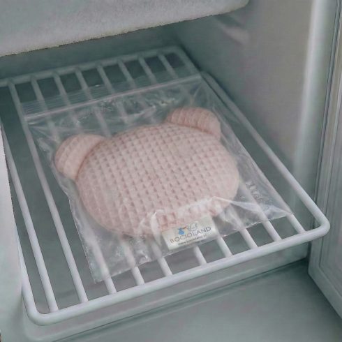 Bocioland cseresznyemag párna 14x14 cm - rózsaszín maci