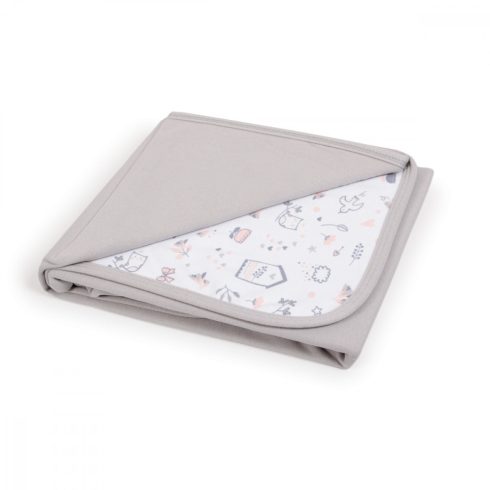 Ceba Baby pamut babapléd 90X100 cm - Light grey + Bird World