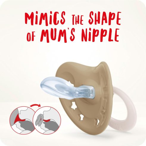 NUK Signature szilikon cumi  18-36 hó 2db - pink