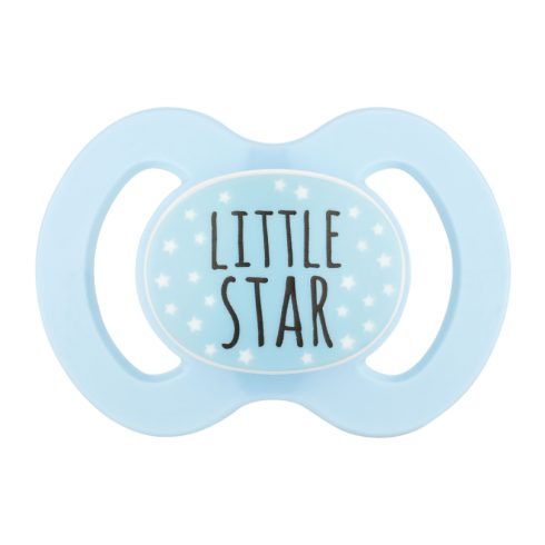 Baby-Nova nyugtató szilikon cumi szimmetrikus 0-6 hó 2 db - kék