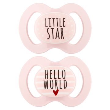   Baby-Nova nyugtató szilikon cumi szimmetrikus 0-6 hó 2 db - rózsaszín 