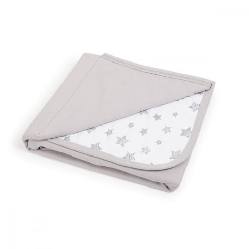 Ceba Baby pamut babapléd 90X100 cm - Light grey + Grey Stars
