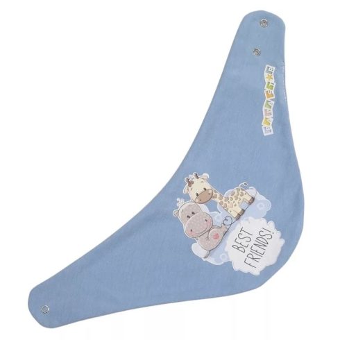 Babastar pamut baba nyálkendő - Kék  "Best Friends"