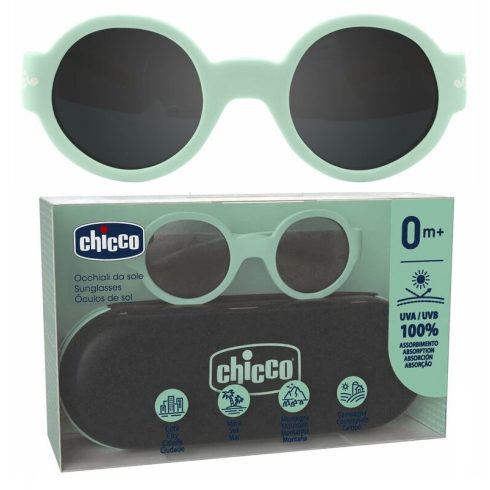 Chicco Napszemüveg tokkal 0-2 év 2025 tükörlencsék UVA-UVB, 3-as szűrőosztály 0h+