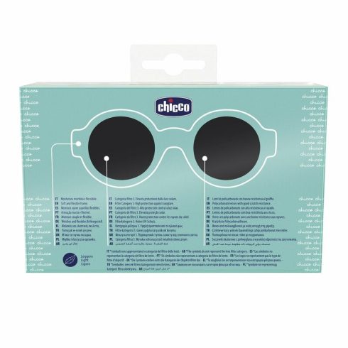 Chicco Napszemüveg tokkal 0-2 év 2025 tükörlencsék UVA-UVB, 3-as szűrőosztály 0h+
