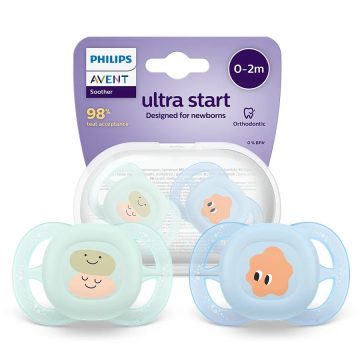   Philips AVENT Játszócumi ultra start mintás 0-2hó fiús 2 db