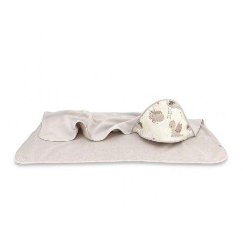 Baby Shop kapucnis fürdőlepedő 100*100 cm - bézs sárkány 