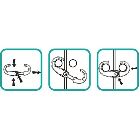 Zopa U alakú szekrényajtó zár 1db