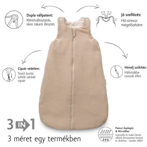 Kenguru Gold Baba Hálózsák "KREPP" 2 TOG 0-4hó