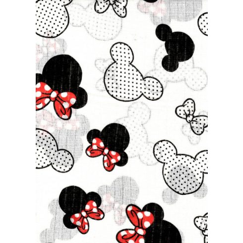 Mintás textil pelenka 1db-os - Minnie piros masnival