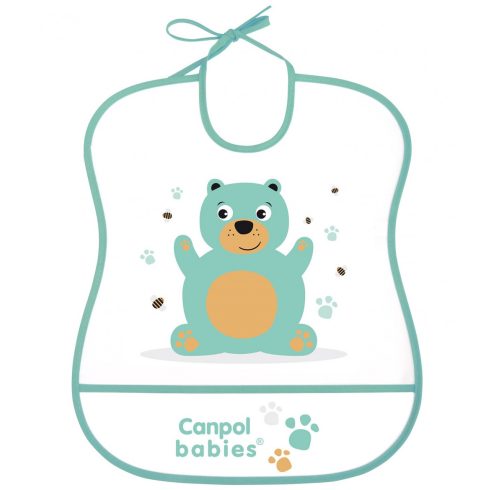 Canpol babies  műanyag előke - macis