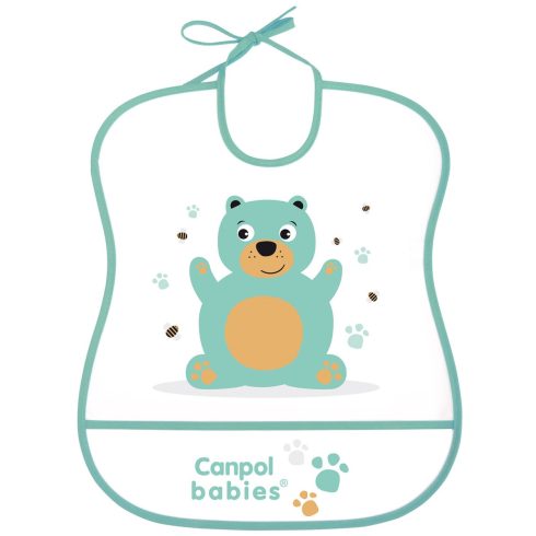 Canpol babies  műanyag előke - macis