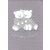 Trimex pamut babapléd - szürke macikák 