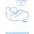 Trimex pamut babapléd - fehér/kék alvó maci