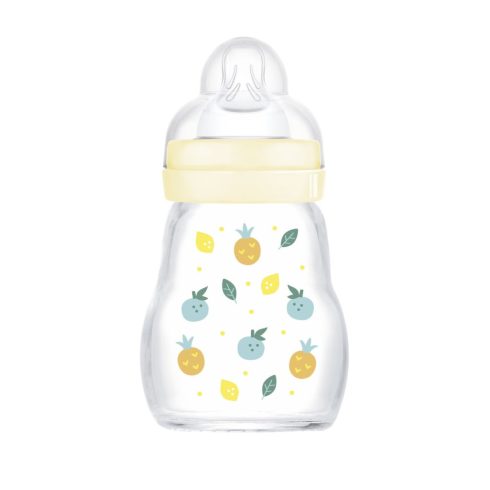 Mam  Feel Good 170ml Premium üvegből készült cumisüveg Lassú átfolyás 0+hó - bézs