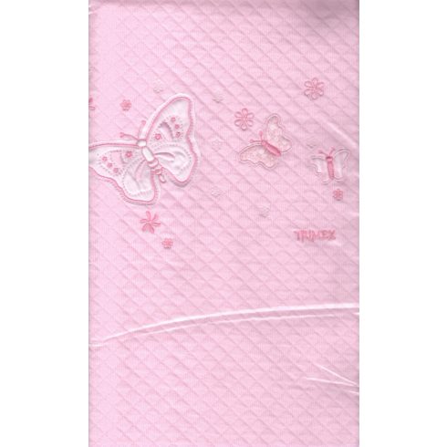 Trimex pamut babapléd - rózsaszín pillangók