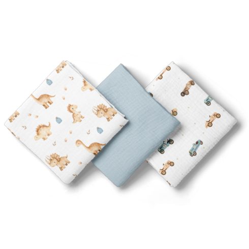 Bocioland Extra puha textil pelenka 3 db  - kék